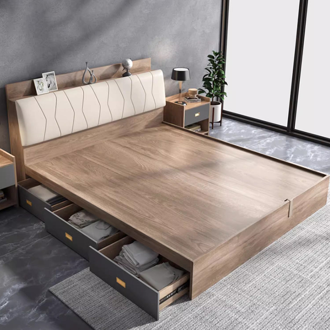 MAS-1677 Masdio Wooden Storage Bedframe Masdio