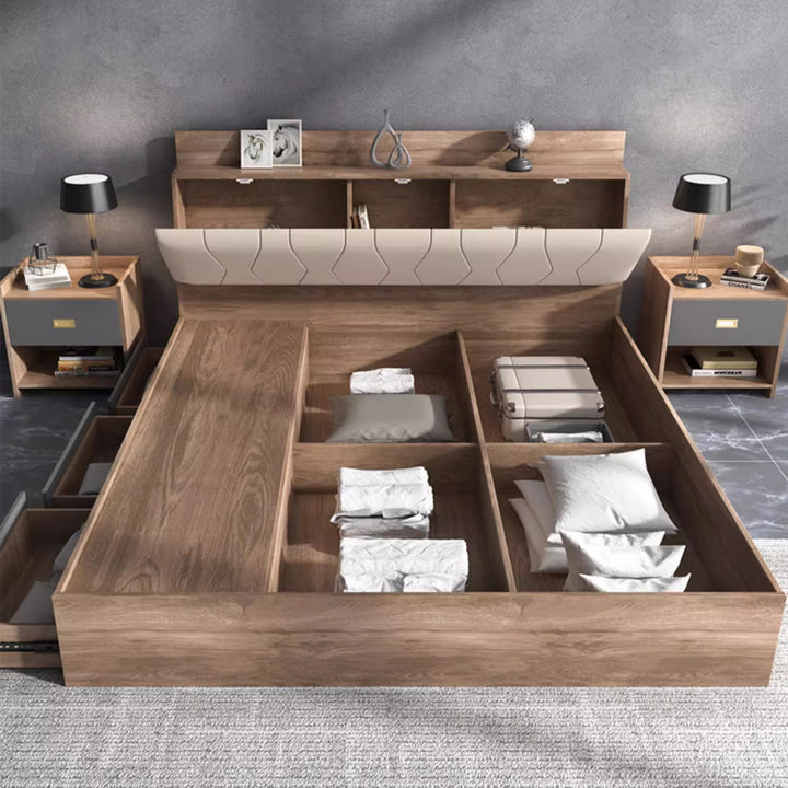 MAS-1677 Masdio Wooden Storage Bedframe Masdio