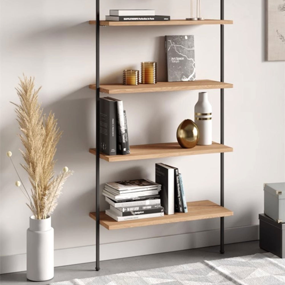 MAS-1711 Masdio Wall Mount Industrial Solid Wood Display Shelf Masdio
