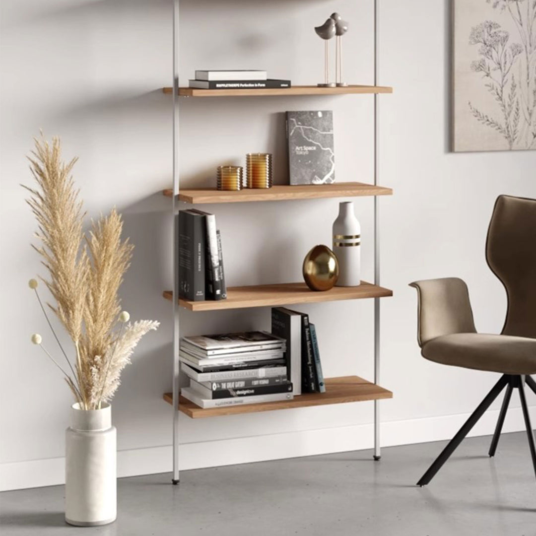 MAS-1711 Masdio Wall Mount Industrial Solid Wood Display Shelf Masdio