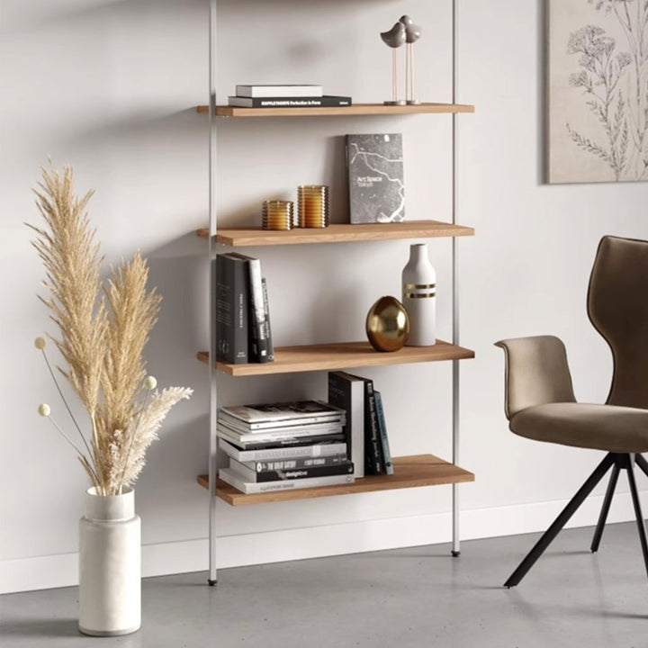 MAS-1711 Masdio Wall Mount Industrial Solid Wood Display Shelf Masdio