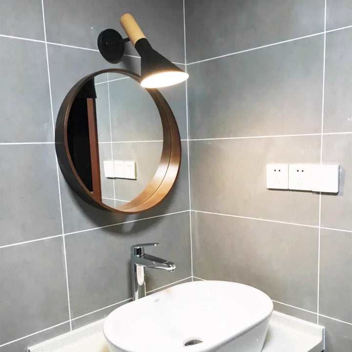MAS-1749 Masdio Solid Wood Round Wall Mirror Masdio