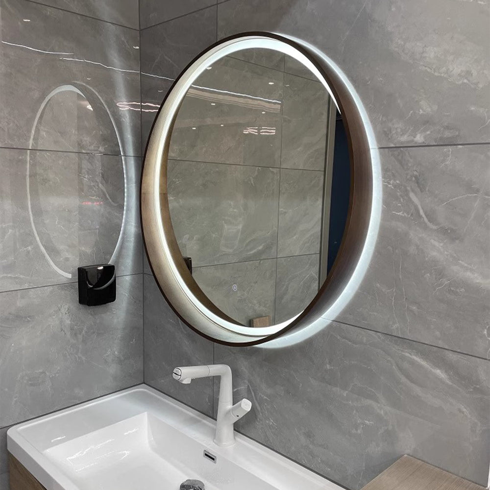 MAS-1749 Masdio Solid Wood Round Wall Mirror Masdio