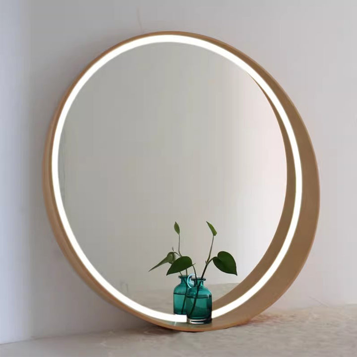MAS-1749 Masdio Solid Wood Round Wall Mirror Masdio