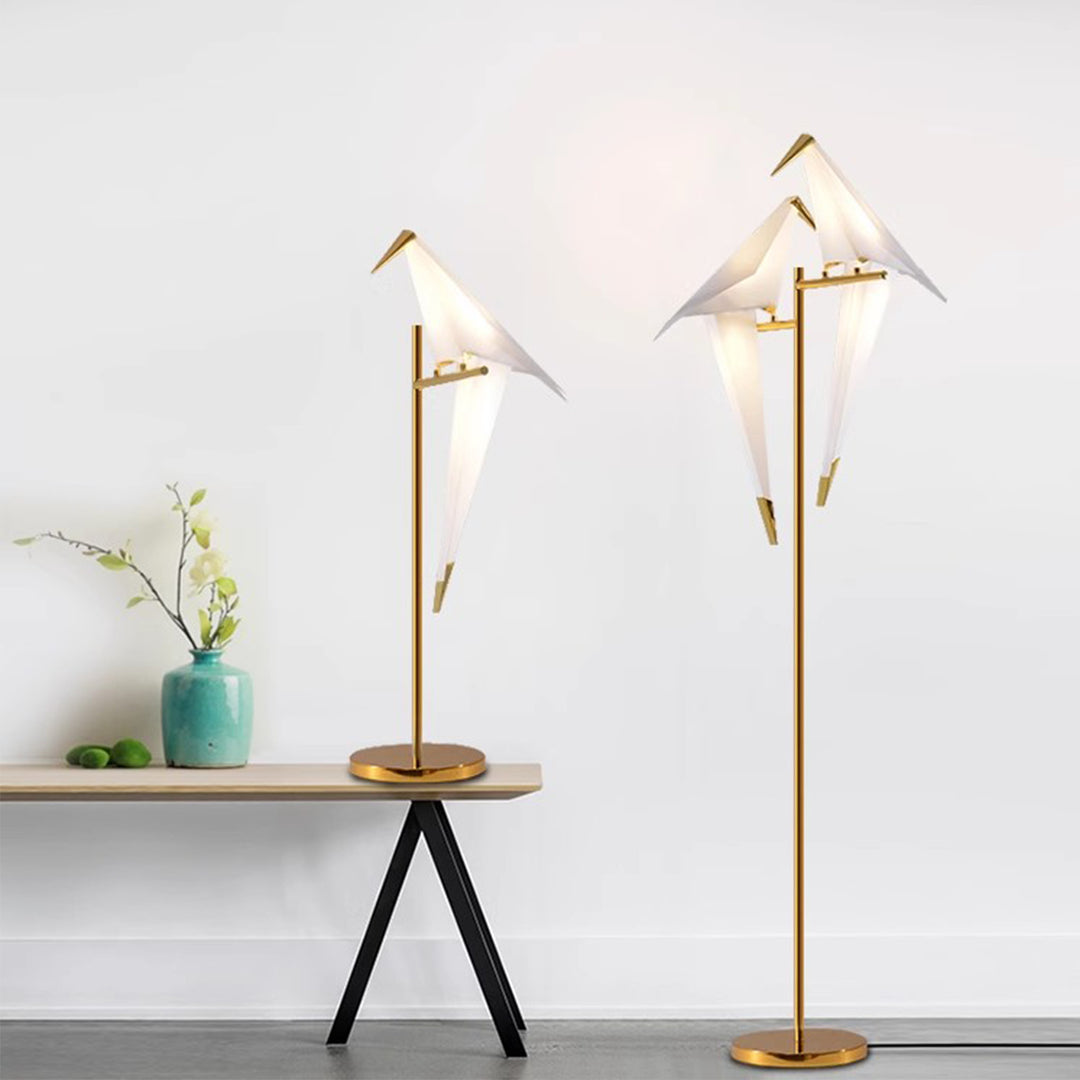MAS-1758 Masdio Perched Lovebirds LED Origami Standing Lamp Masdio