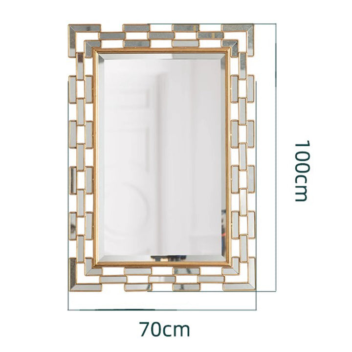 MAS-1767 Masdio Rectangle Metal Wall Mirror Masdio