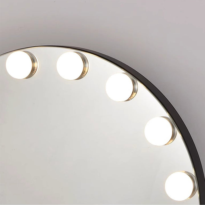 MAS-1768 Masdio Round Wood Dresser Mirror Masdio
