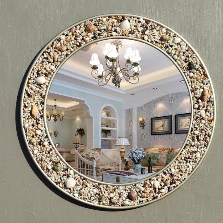 MAS-1781 Masdio Stone Pebbles Round Mirror Masdio