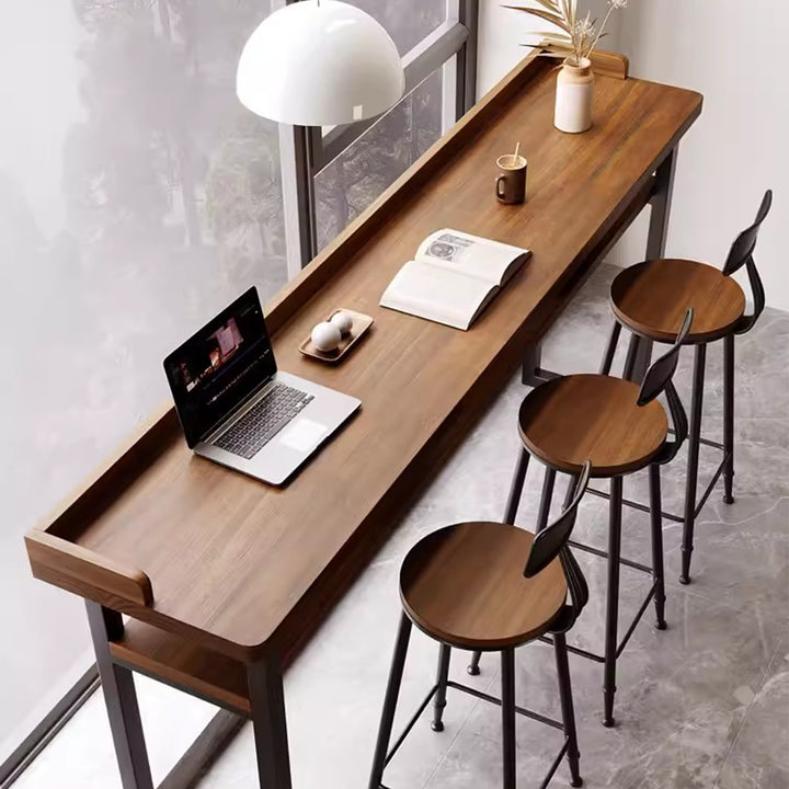 MAS-1796 Masdio Rustic Solid Wood Bar Table Masdio