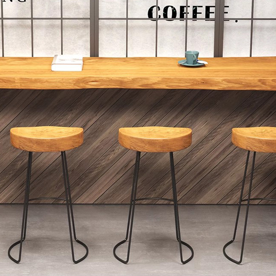 MAS-1797 Masdio Rustic Wooden Bar Table & Stool Masdio