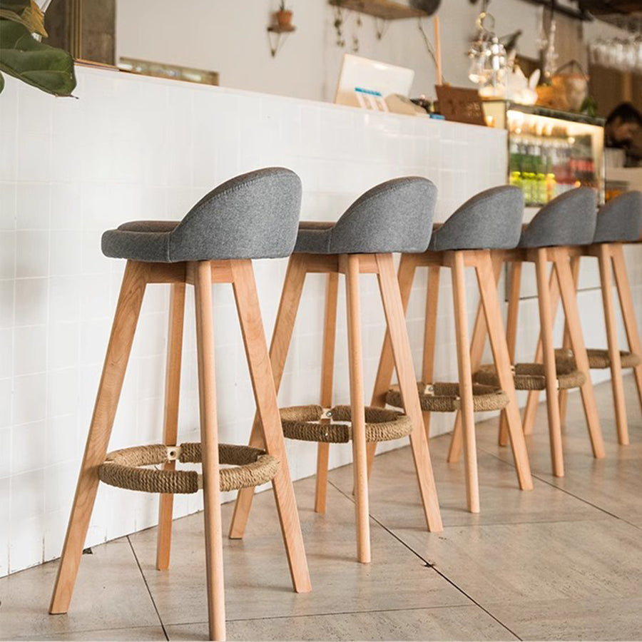 MAS-1810 Masdio Scandinavian Solid Wood Bar Stool Masdio