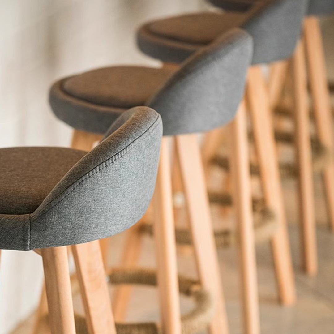 MAS-1810 Masdio Scandinavian Solid Wood Bar Stool Masdio