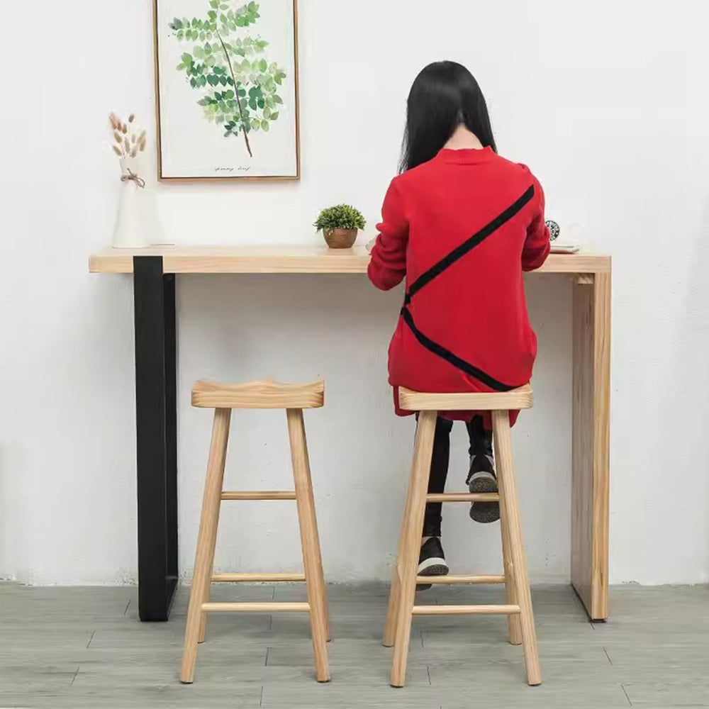 MAS-1812 Masdio Modern Industrial Solid Wood Tall Bar Table & Stool Masdio