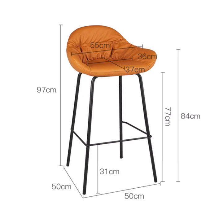MAS-1816 Masdio Modern Leather Bar Stool Masdio
