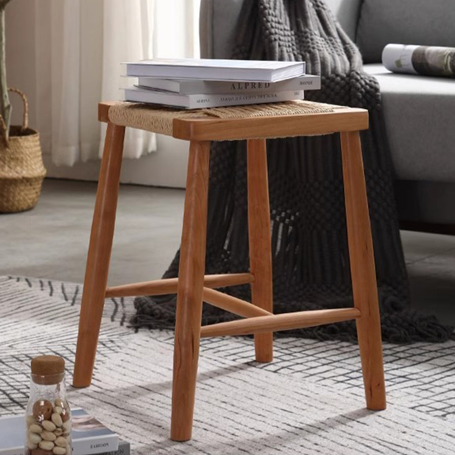 MAS-1820 Masdio Japandi Solid Wood Bar Stool Masdio