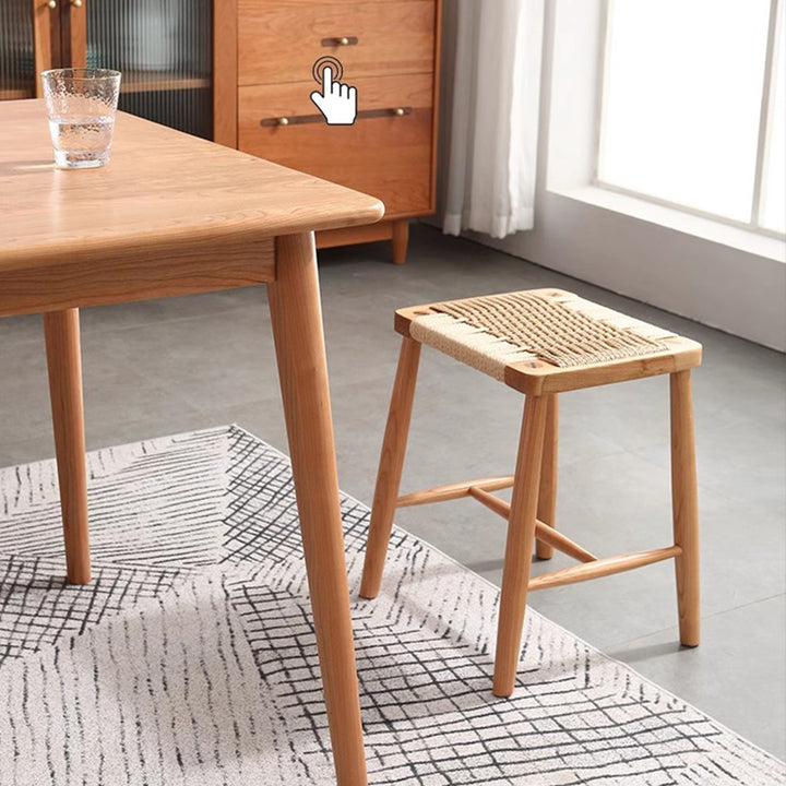 MAS-1820 Masdio Japandi Solid Wood Bar Stool Masdio