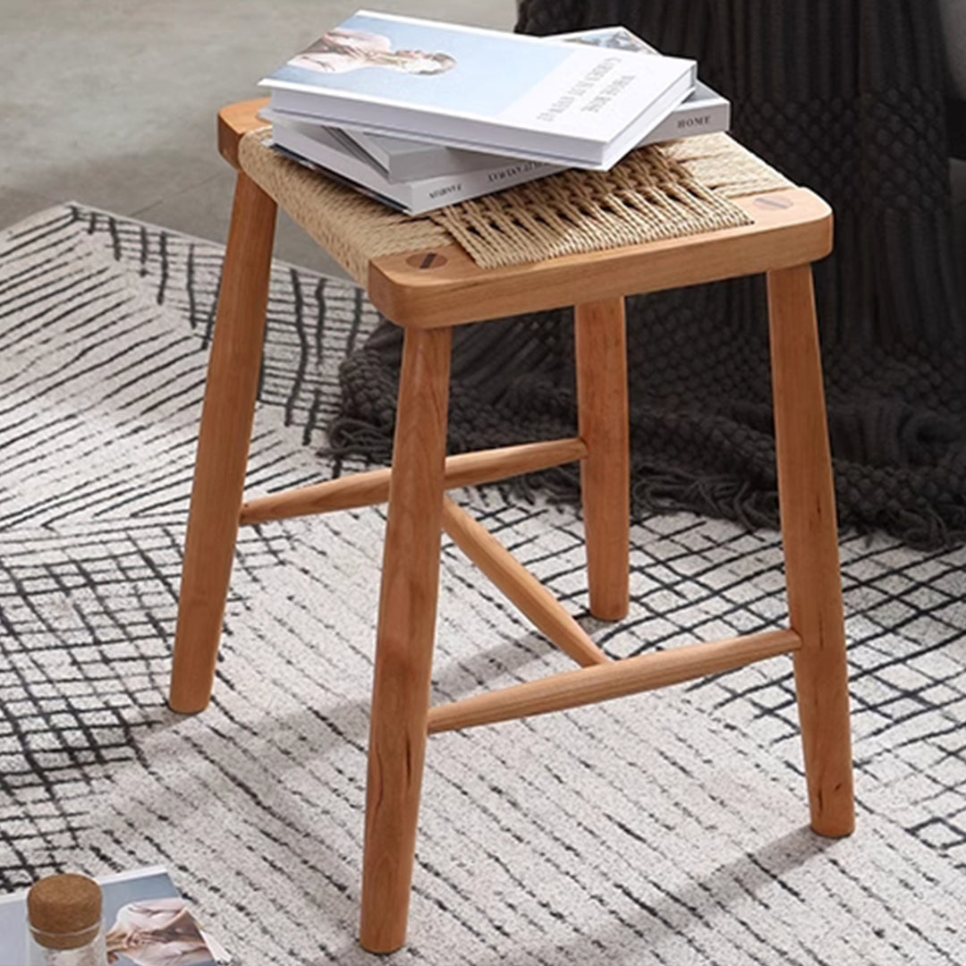 MAS-1820 Masdio Japandi Solid Wood Bar Stool Masdio