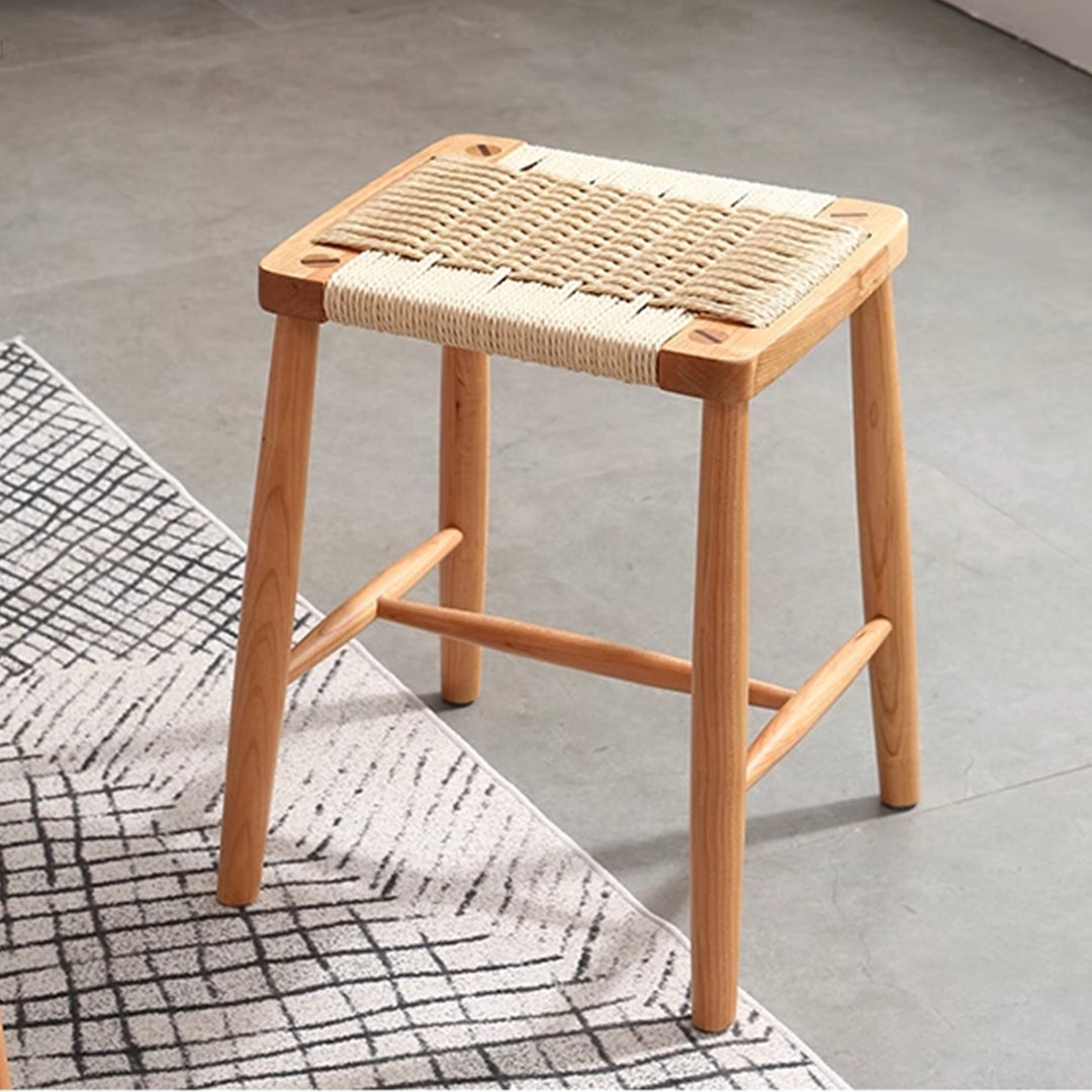 MAS-1820 Masdio Japandi Solid Wood Bar Stool Masdio
