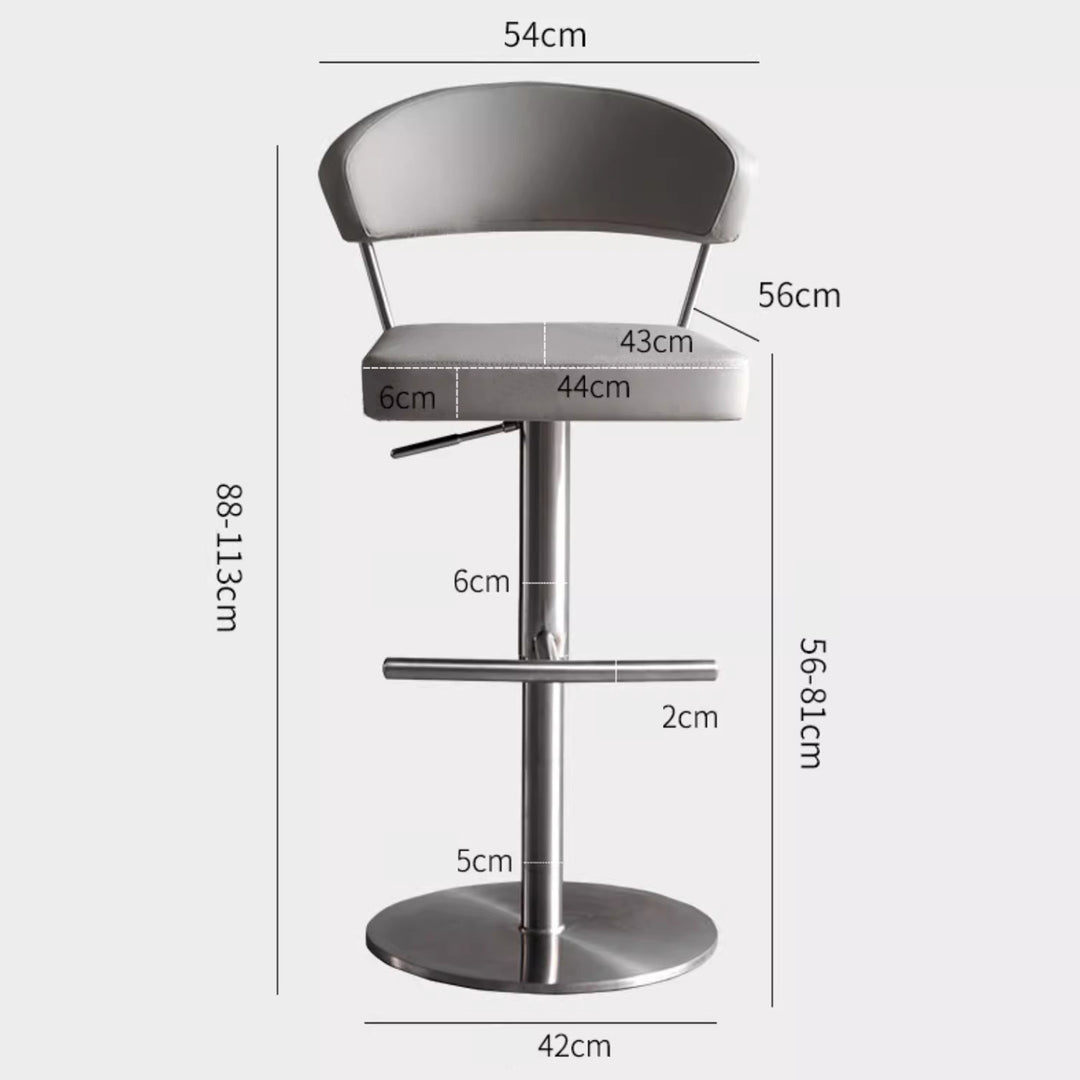 MAS-1826 Masdio Modern Swivel Bar Stool Masdio
