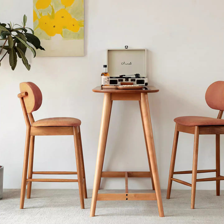 MAS-1833 Masdio Japandi Solid Wood Bar Stool Masdio