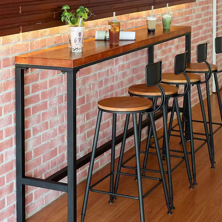 MAS-1841 Masdio Rustic Wood Bar Table & Stool Masdio