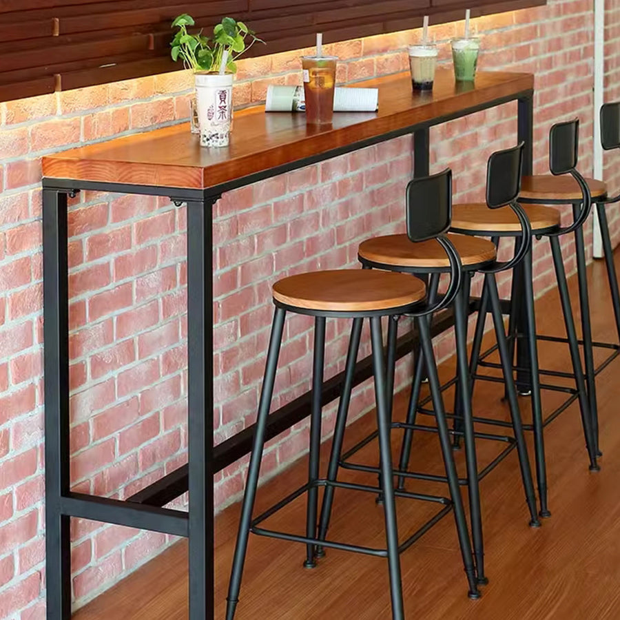 MAS-1841 Masdio Rustic Wood Bar Table & Stool Masdio