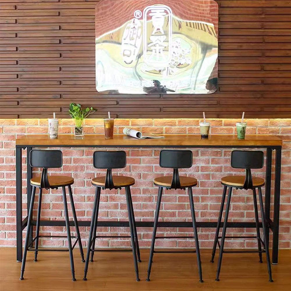 MAS-1841 Masdio Rustic Wood Bar Table & Stool Masdio