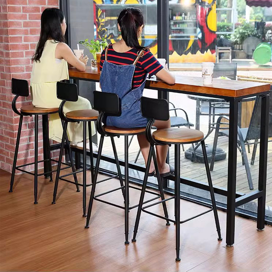 MAS-1841 Masdio Rustic Wood Bar Table & Stool Masdio
