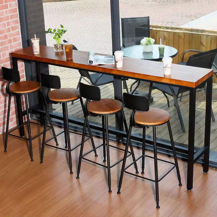MAS-1841 Masdio Rustic Wood Bar Table & Stool Masdio