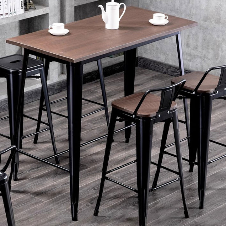 MAS-1848 Masdio Industrial Tolix Bar Table & Stools Masdio