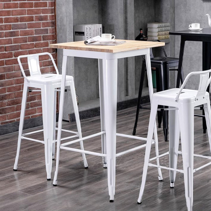 MAS-1848 Masdio Industrial Tolix Bar Table & Stools Masdio