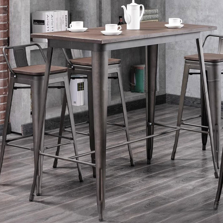 MAS-1848 Masdio Industrial Tolix Bar Table & Stools Masdio