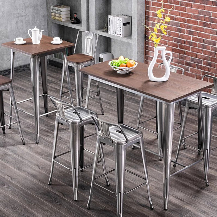 MAS-1848 Masdio Industrial Tolix Bar Table & Stools Masdio