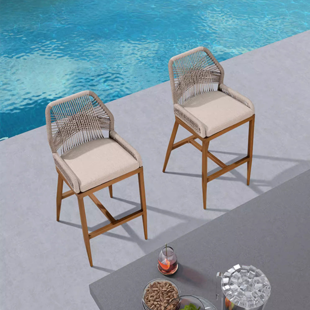 MAS-1859 Masdio Modern Outdoor Rattan Bar Stool Masdio