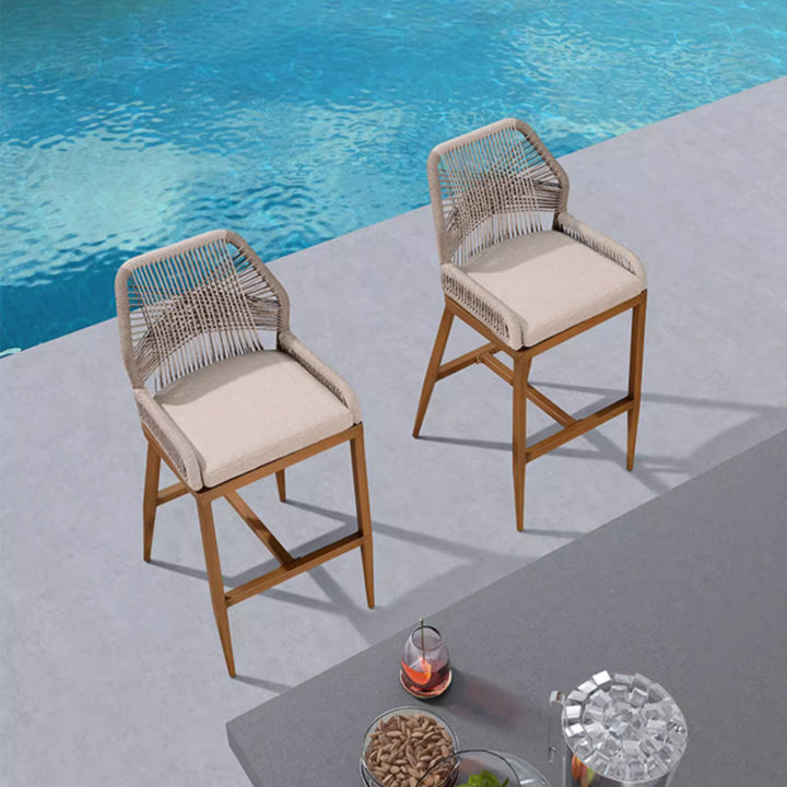 MAS-1859 Masdio Modern Outdoor Rattan Bar Stool Masdio