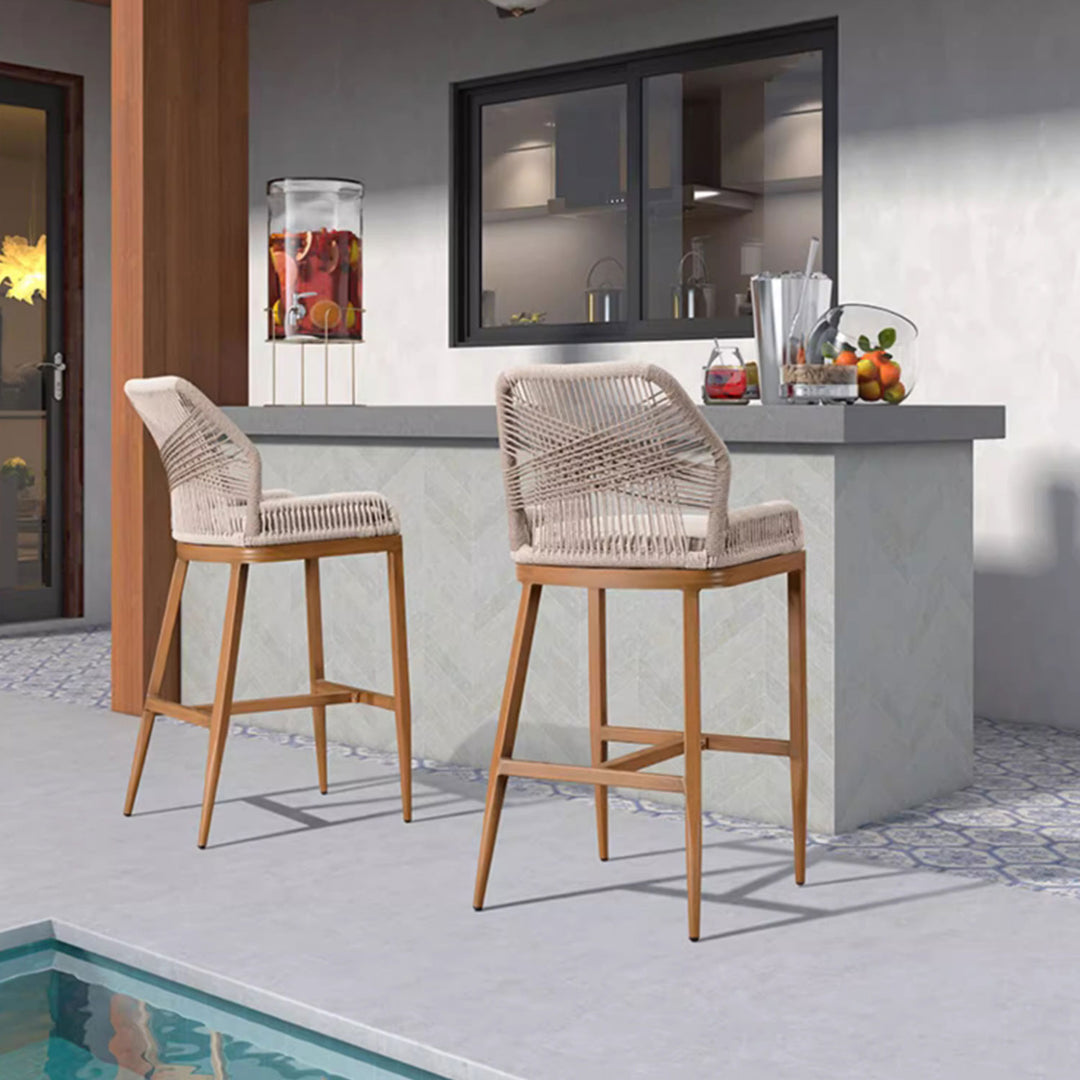 MAS-1859 Masdio Modern Outdoor Rattan Bar Stool Masdio
