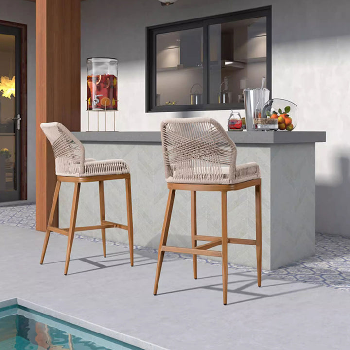 MAS-1859 Masdio Modern Outdoor Rattan Bar Stool Masdio