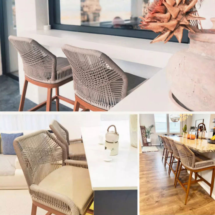 MAS-1859 Masdio Modern Outdoor Rattan Bar Stool Masdio