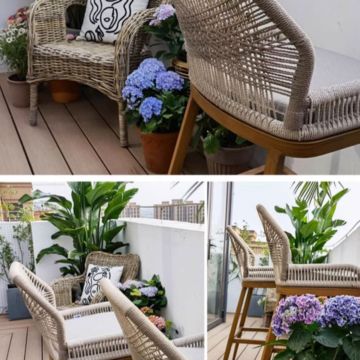 MAS-1859 Masdio Modern Outdoor Rattan Bar Stool Masdio
