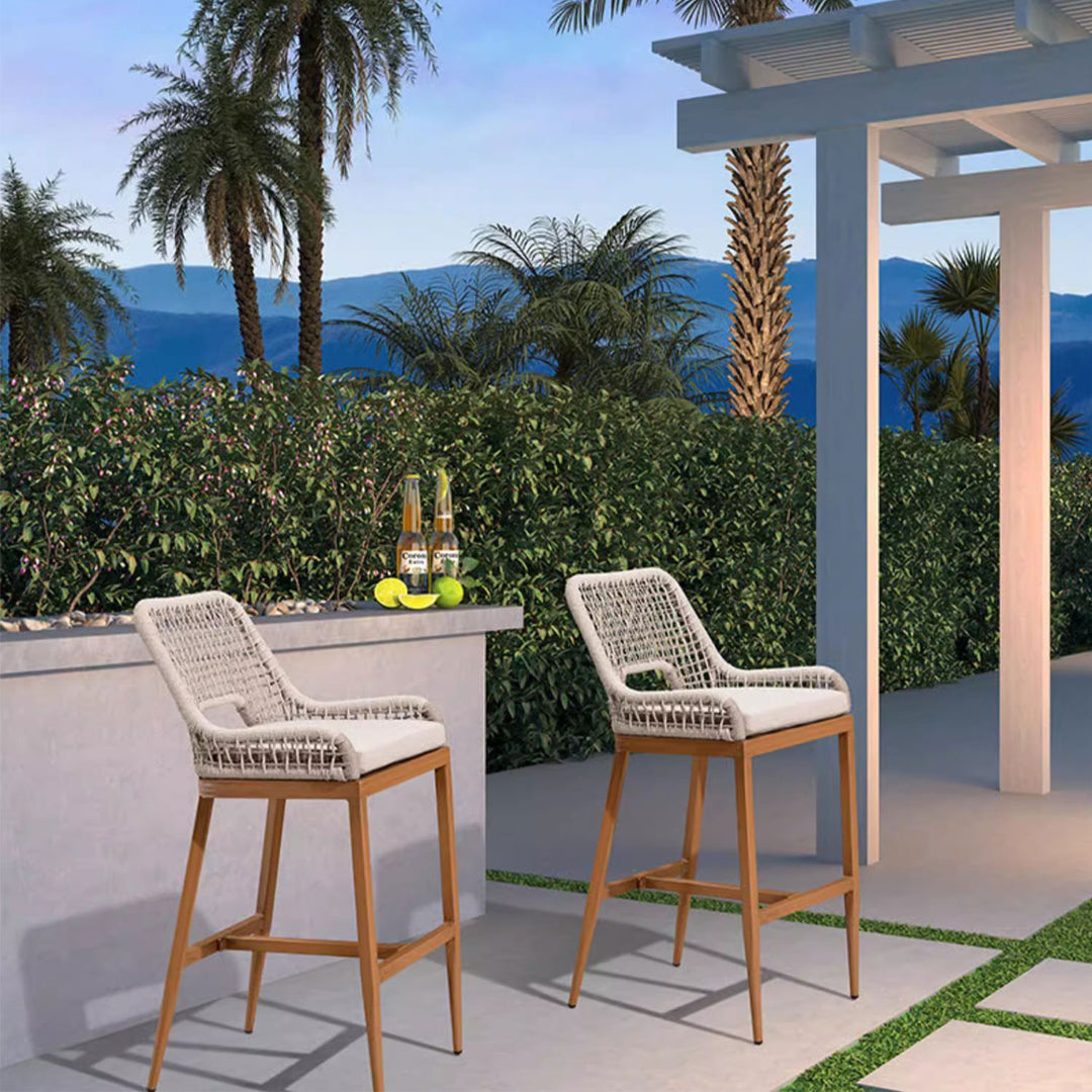 MAS-1859 Masdio Modern Outdoor Rattan Bar Stool Masdio