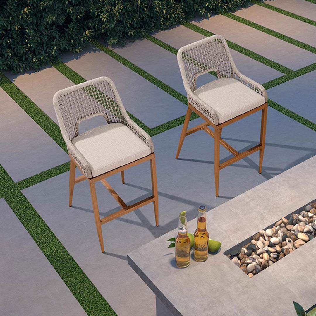 MAS-1859 Masdio Modern Outdoor Rattan Bar Stool Masdio