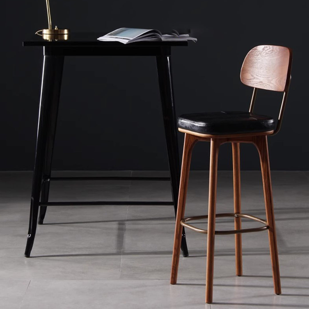 MAS-1862 Masdio Industrial Walnut Bar Chair Masdio