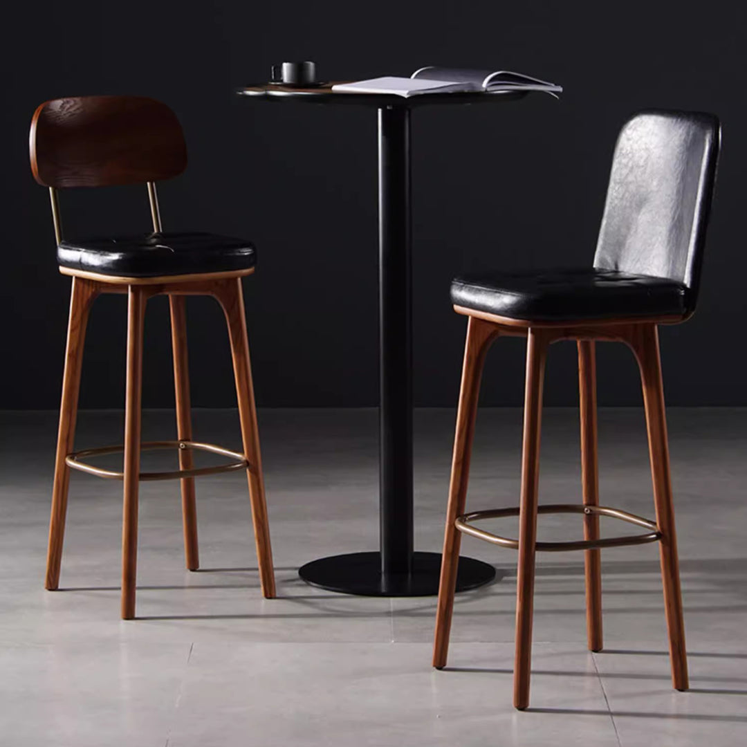 MAS-1862 Masdio Industrial Walnut Bar Chair Masdio