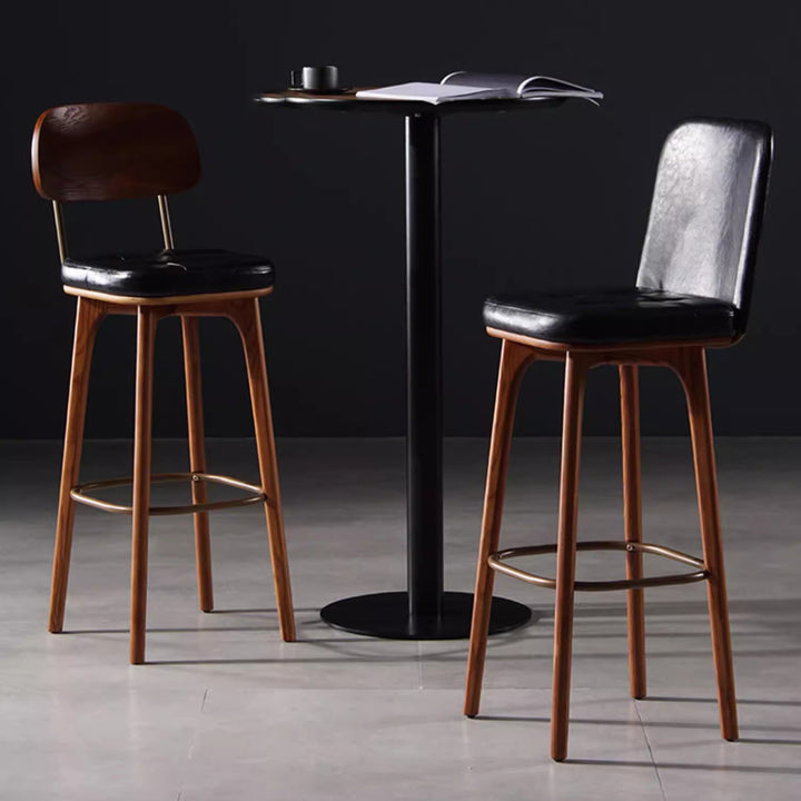 MAS-1862 Masdio Industrial Walnut Bar Chair Masdio