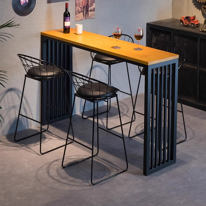 MAS-1870 Masdio Modern Rustic Wooden High Bar Table & Stool Masdio