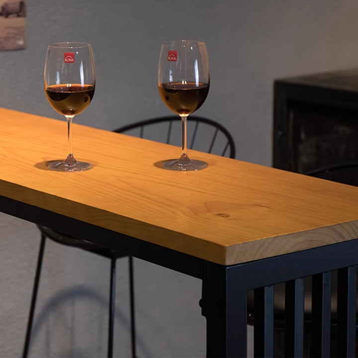 MAS-1870 Masdio Modern Rustic Wooden High Bar Table & Stool Masdio