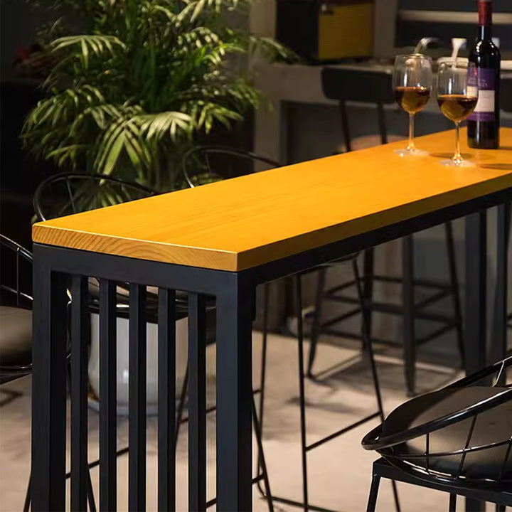 MAS-1870 Masdio Modern Rustic Wooden High Bar Table & Stool Masdio