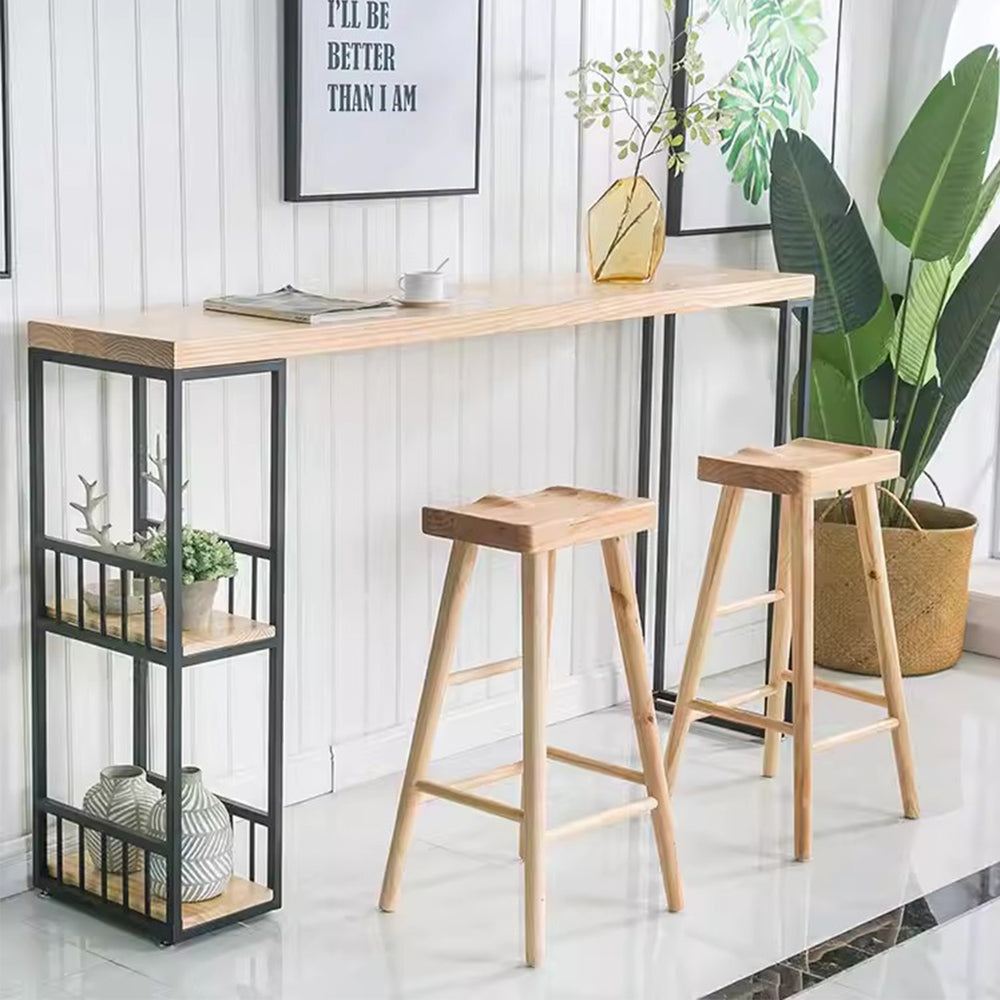 MAS-1874 Masdio Modern Industrial Solid Wood Bar Table Masdio