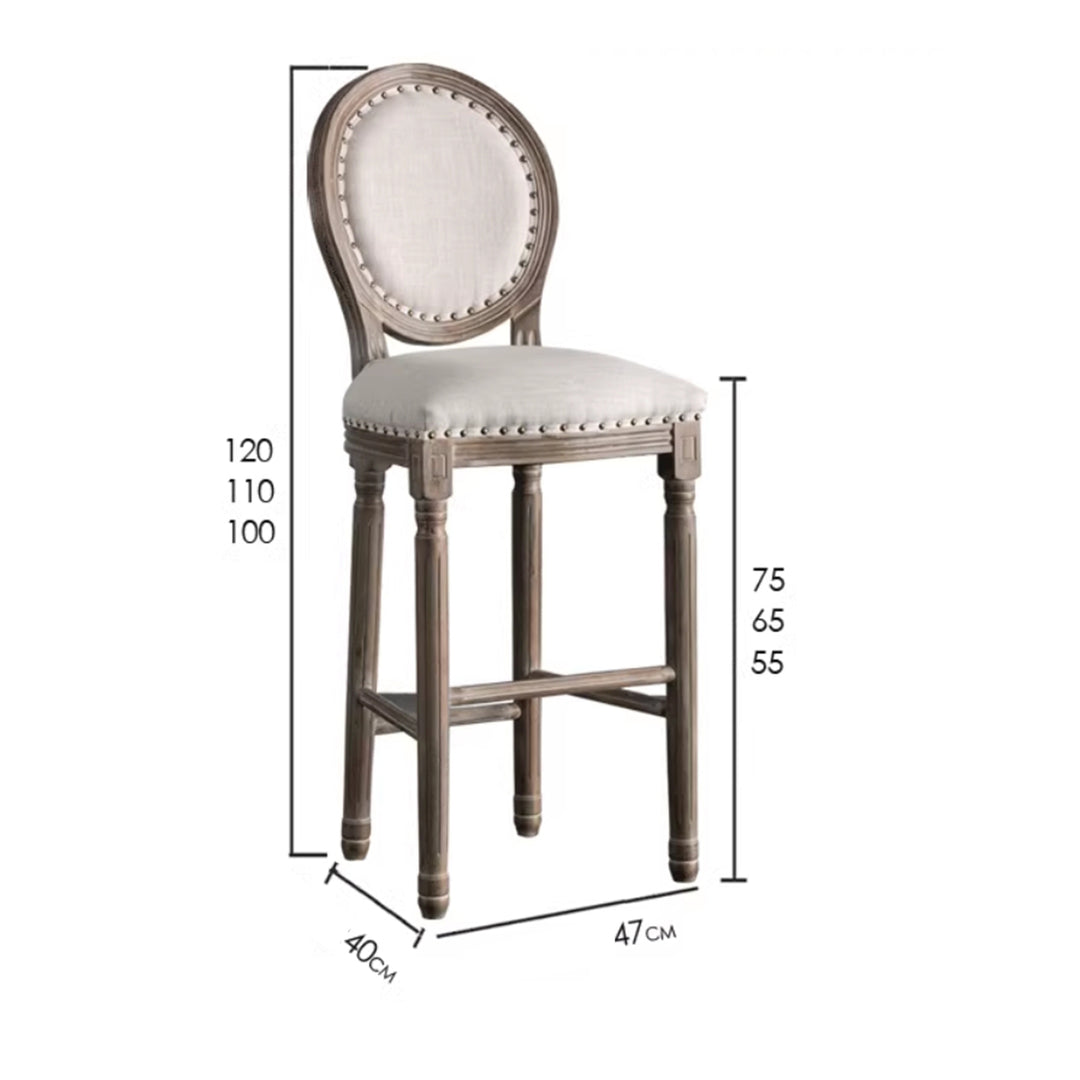 MAS-1886 Masdio Vintage Distressed Bar Chairs Masdio