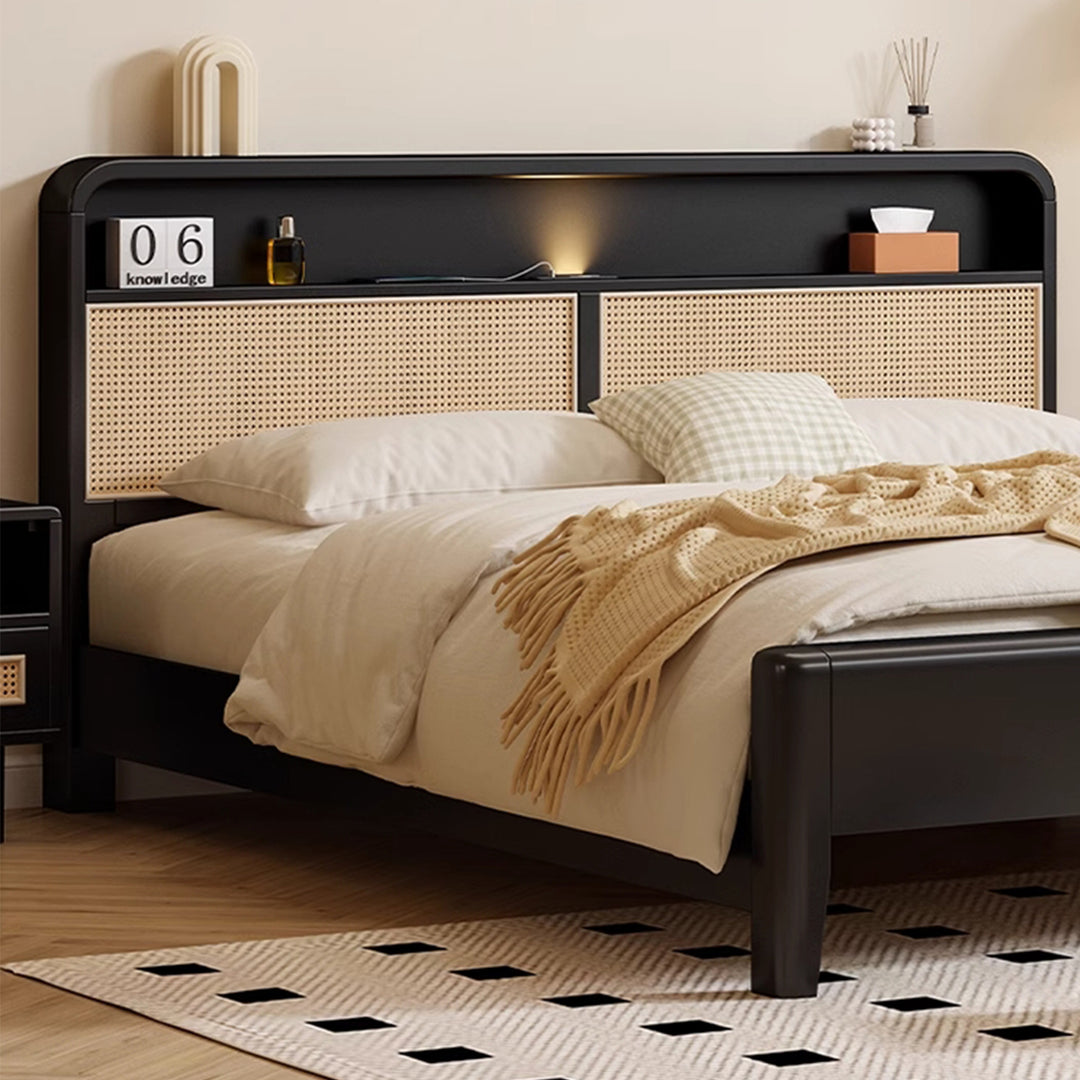 MAS-1904 Masdio Japandi Rattan Bedframe Masdio